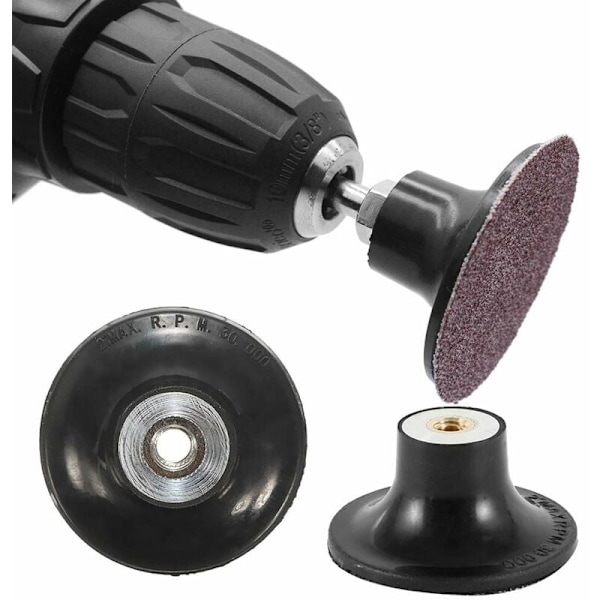 2 stk. 50 mm Pad Holder Roll Lock Slibe- og Poleringsdorn Hurtigskift Die Grinder Tilbehør med 6,35 mm Skaft til Roterende Værktøj Slibning Polering