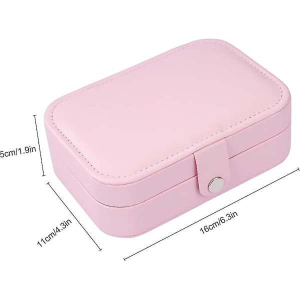 Enkel Smyckesförvaringslåda för Damar Rosa 16x11.5x5cm