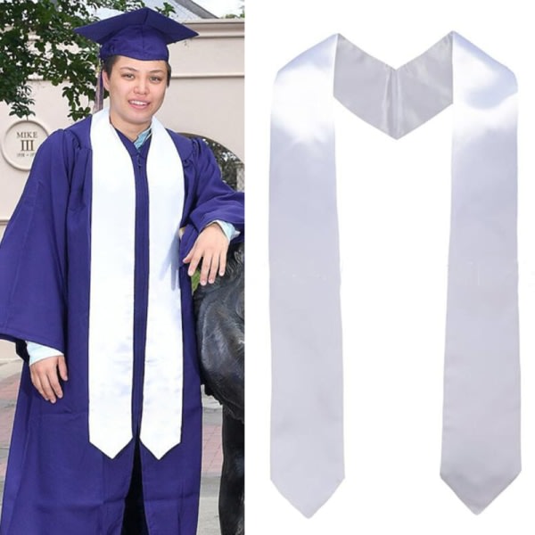 Satin Graduation Honor Stole University Bachelor Sash Shawl Gow Vinröd en one size