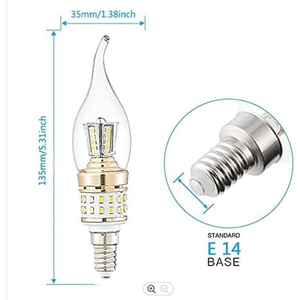 IC LED-lampor E14 10W Liten kandelaber LED-skruvljus