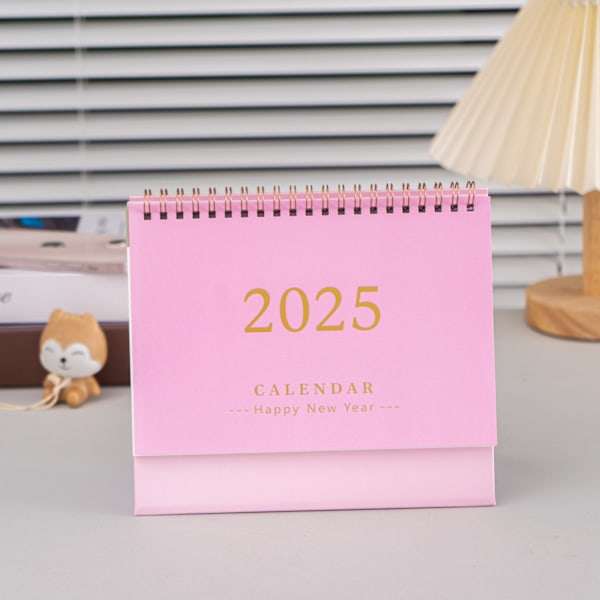 Uusi 2025 pöytäkalenteri, yksinkertainen pieni ja raikas luova työpöydän koriste, suunnittelukortti, muistiinpanovihko, englanninkielinen kalenteri 2025 White
