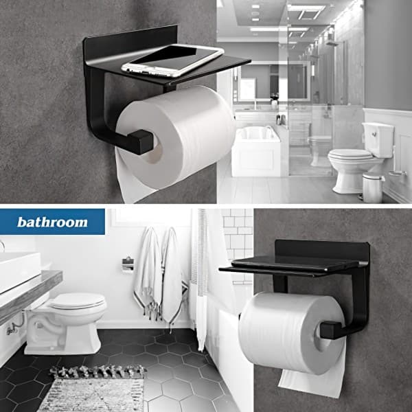 IC toiletpapir- og håndklædeholder, ingen boring, vægmonteret