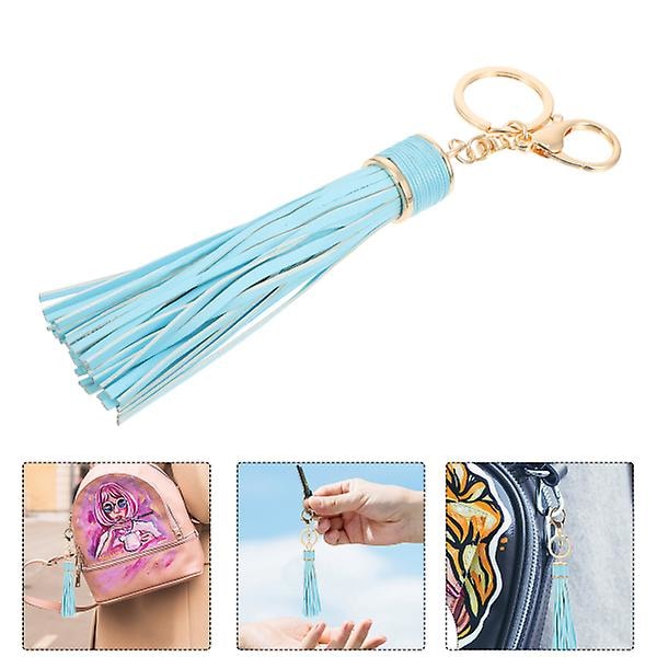 Hængende Tassel Nøglering Macrame Regnbue Nøgleringe IC