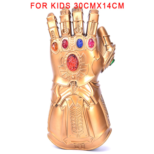 IC Avengers Thanos Infinity Gauntlet LED-handskar Ljus upp Cosplay F Brons S-Barn