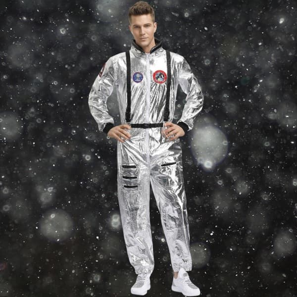 IC Astronaut Spaceman Cosplay Kostyme Sølv Romdrakt Y L