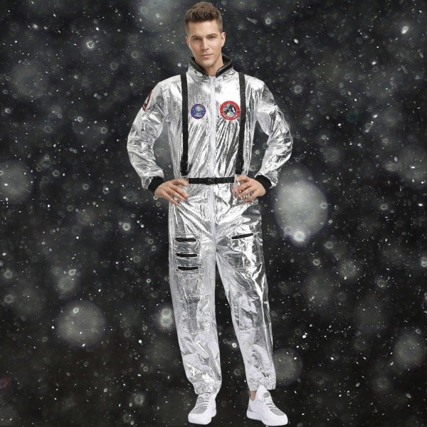 IC Astronautti avaruusmies Cosplay-asu Hopeinen avaruuspuku Y L