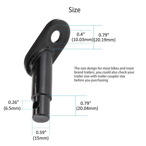 IC 2 set Cykelsläpkoppling Stålkoppling Cykelsläpkopplingsadapter Släpvagnskopplingskoppling med Snowflake Multi-Tool 18 i 1