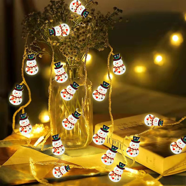 1 kpl (Lumimies) 10 joulukuusen valoa, LED-valoketju, LED Marokko
