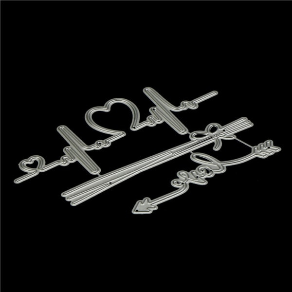 IC Vivid Love Heart EKG Hjerterytme Tryk Dør DIY Scrapbog