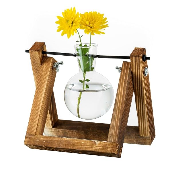 IC Opgraderet Plant Propagation Station Pære Vase Planter med Træ