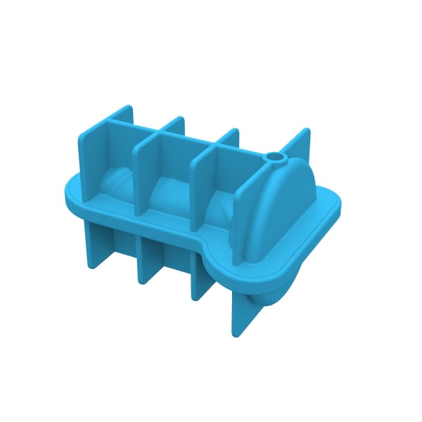 Rolig form Silikon iskubbricka med lock 3d sininen