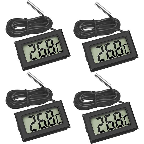 IC Mini Digital LCD Temperaturmätare (4x svart)