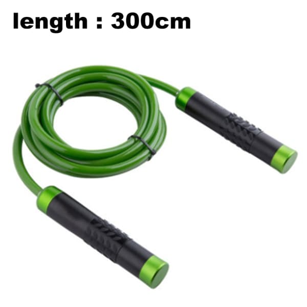 IC Viktat hopprep, tungt hopprep med justerbart tjockt PVC-rep, för crossfitträning, boxning, -grön