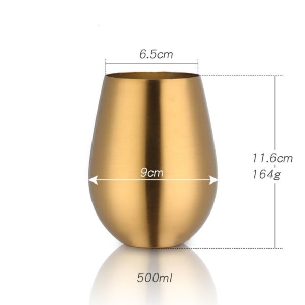500 ml Olut- ja Viinikuppe, Mehukuppe, Maitokuppe, KULTA