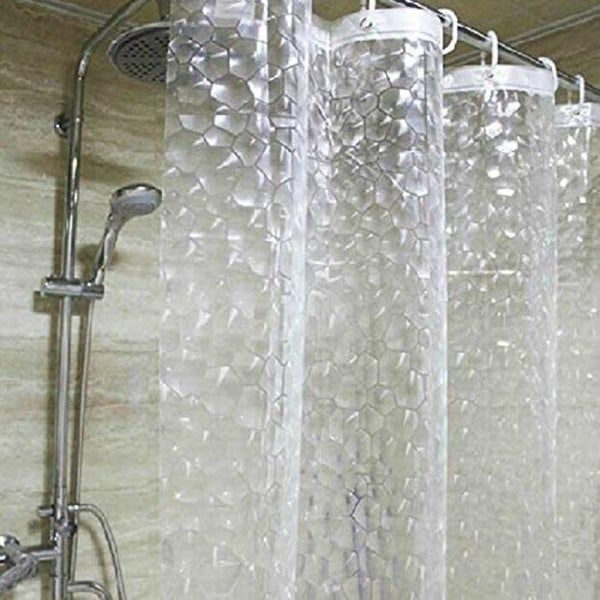 IC Transparent tjock duschdraperi Badrumsgardin, 80 x 180cm