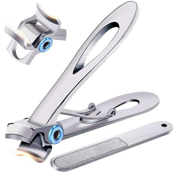 IC Nagelklippare kompatibel med tykka naglar, 15 mm tånagel store klippare, sølv