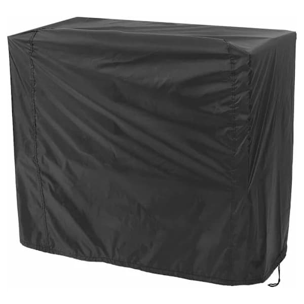 BBQ Grill Cover Vandtæt UV-resistent polyester med PU-belægning og snøre til udendørs grill sort