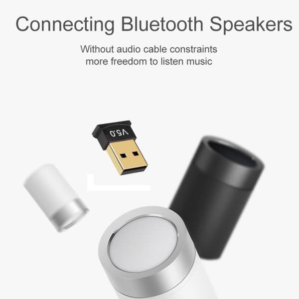 IC 2-pakks høykvalitets USB Bluetooth-adapter V5.0