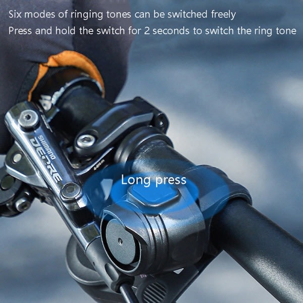 IC USB Laddningsbar Cykel Motorcykel Elektrisk Bell Horn Svart