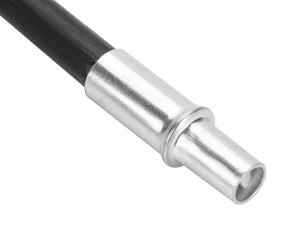 Vikbart tältstångsset, glasfiber och metall 6-segments tältstödstänger för campingtält, 340 cm svart, 2-pack