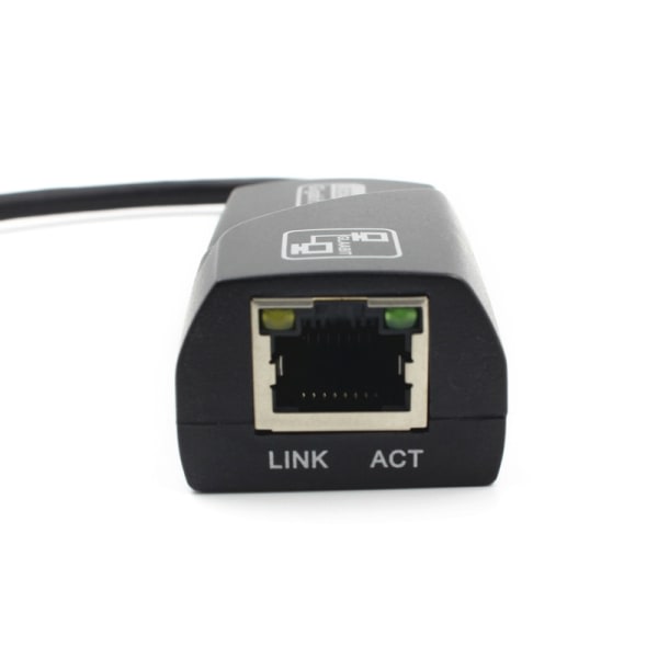 IC Kabelkoblet USB 3.0 til Gigabit Ethernet RJ45 LAN 1000 Mbps Nettverk Ada Svart USB3.0