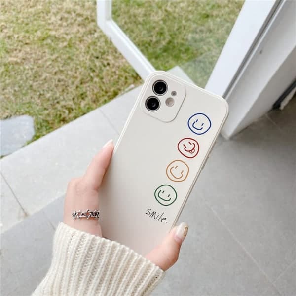 IC Cover Smiley Face Sød malet etui iPhone12