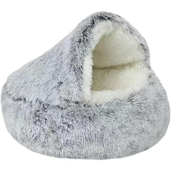 IC Fluffig plysch husdjursbädd, mjukt självvärmande husdjursbo, 40cm