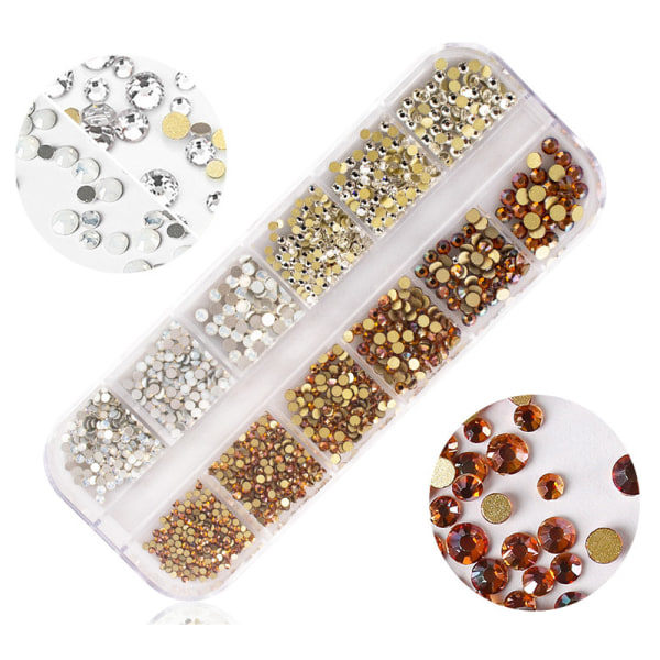 Krystal Rhinestones Nail Art ædelstene og strass, til negle/tøj/ansigt/håndværk Style 8