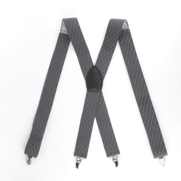 IC Elastiska hängslen 3,5 cm breda med 4 clips för män (olika färger) (polyestersilke med elastiska band) (resår)