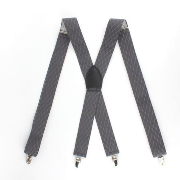 IC Elastiske 3,5 cm brede bukseseler med 4 klips for menn (forskjellige farger) (polyester silke med elastiske bånd) (elastisk)