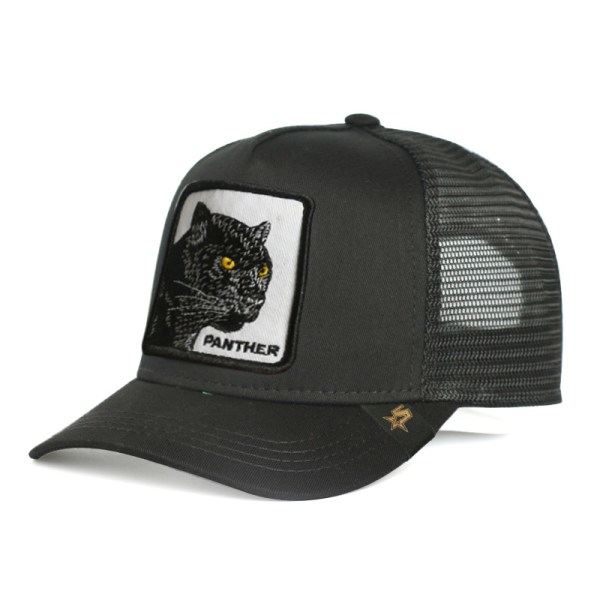 IC Musta Pantteri Verkko Baseball Keps Trucker Keps - Musta CNMR