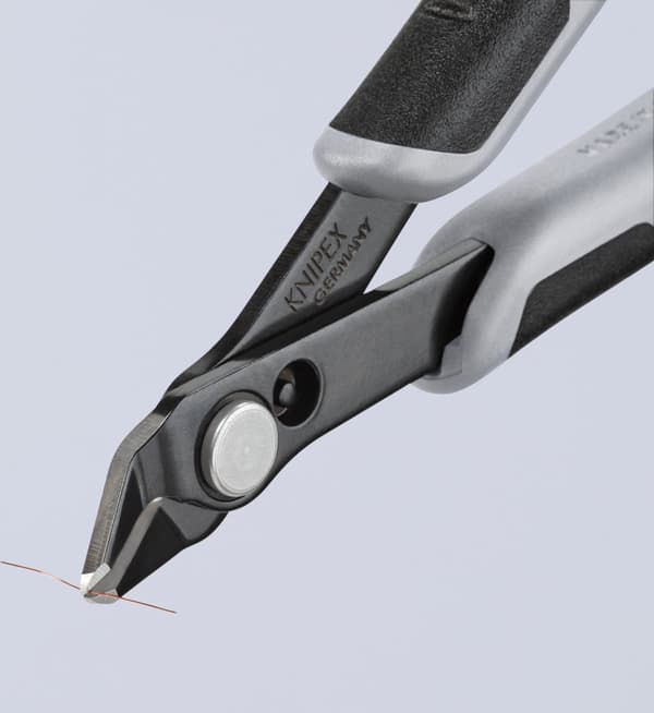 Knipex 78 61 125 ESD Precision Side Cutters 125mm, induktionshärdade 64 HRC skär, ESD-säkra för elektronikarbete