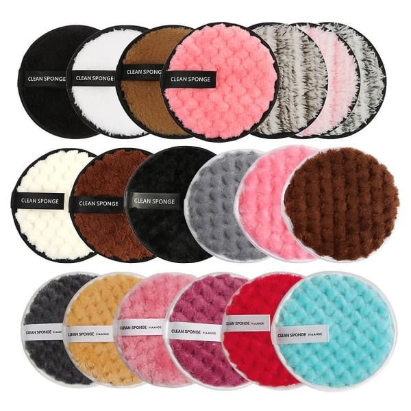 1/3 stk mikrofiber sminkefjerner Håndkle Gjenbrukbar rengjøringsklutputer Ansiktsrens Plush Puff Foundation Hudpleieverktøy Hvit 1stk