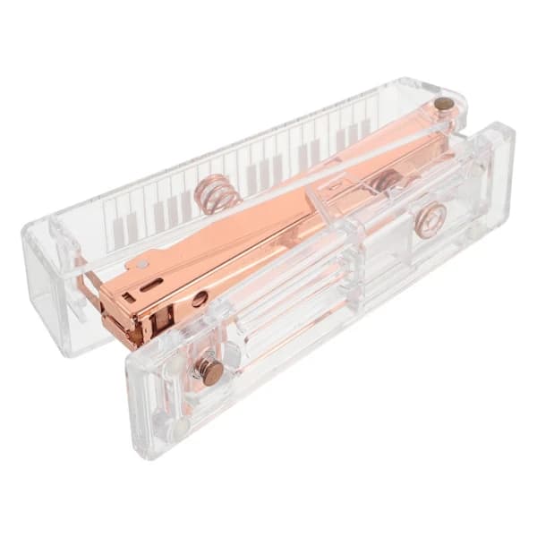 Stapler with Piano Pattern, Transparent, Handheld for Office, Business, Desk, Classroom 1x 1x