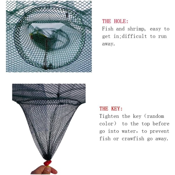 IC Fisknätfælde Bærbar Foldbar Foldbar Krabbenet Støbning Dip Alder Fiske Rejer Langostino Burfælder Mesh Automatisk
