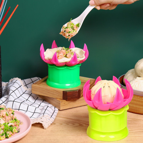 IC Kök DIY Bagværk Tærte Dumpling Maker Baozi Form Grøn