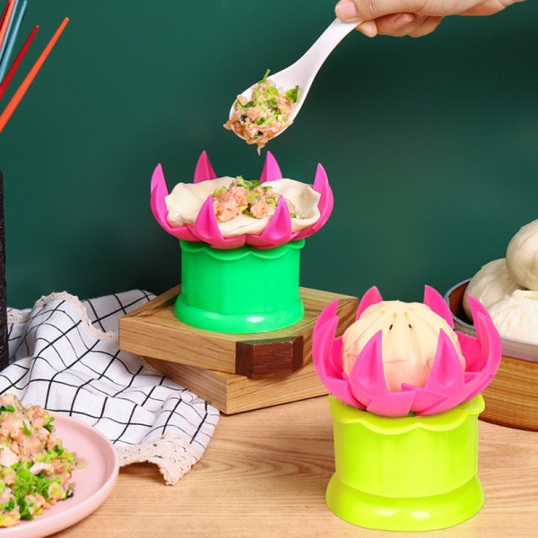 IC Kök DIY Bakverk Paj Dumpling Maker Baozi Form Grøn