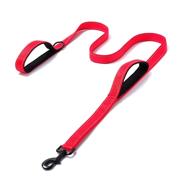 Pet Gear Dog Leash 1.5m Long Padded Double Handle Heavy Duty Double Handle Leash For Control Safety Training Leash