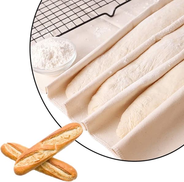 90x66 cm - Bread Cloth - Linen Cloth - Thick Bread Cloth - Suitable for Baking Bread Dough - Suitable for Making Baguettes, Bread, Ciabatta Bread