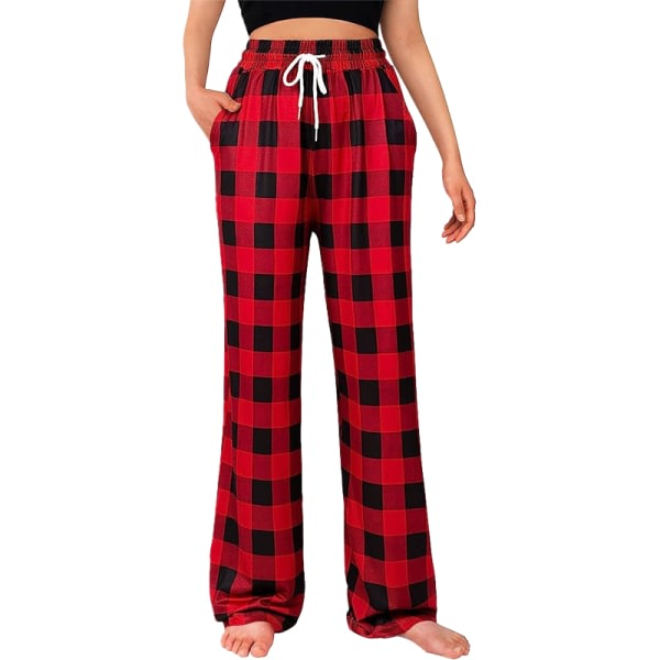Dam Pyjamasbyxor Sovkläder Buffalo Pläd Pyjamas Red M