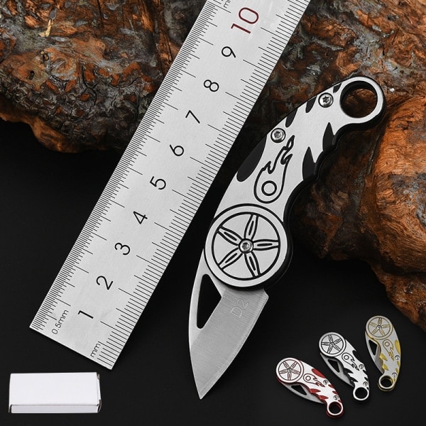 IC MINI D2 Blade Vikbar Hög Hårdhet Stål Utility Fruit Keych A