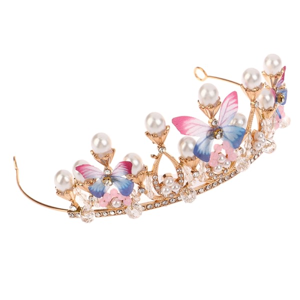 Crystal Princess Crown Rhinestone Tiara för flickfödelsedag