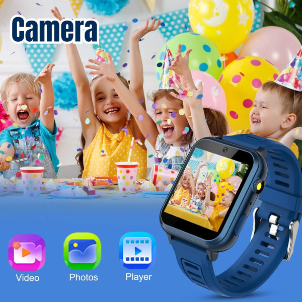 IC Kids Smart Watch for Boys - Smart Watch for Kids with 16 Games | Kamera | Musikk | Larm | Stegräknare