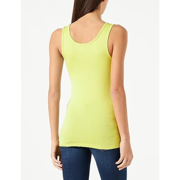 IC Slim-Fit Tank for kvinner, pakke med 2 Mångsidig T-skjorte for damunderkläder Ermløs sportlinne med rund hals, nederdel (stor)