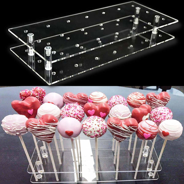 IC Cake Pop-hållare, 21 Hållare Klar Akryl Display Torkhållare