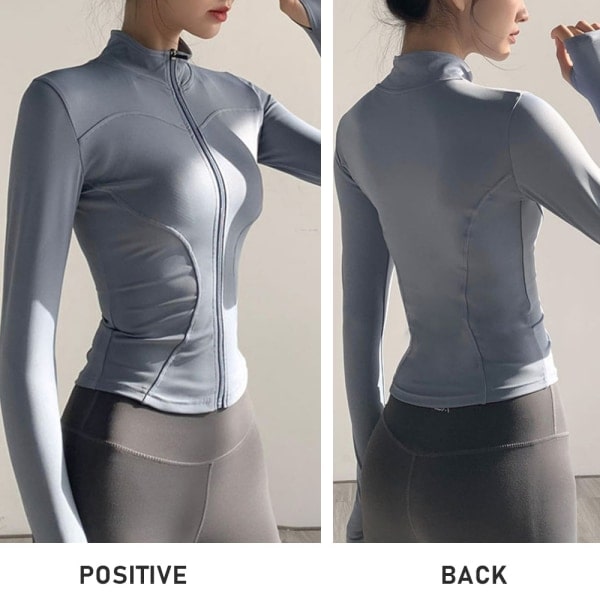 IC Sportjacka för Kvinnor, Löpning, Slim Fit, Långärmad, Yoga, Storlek S