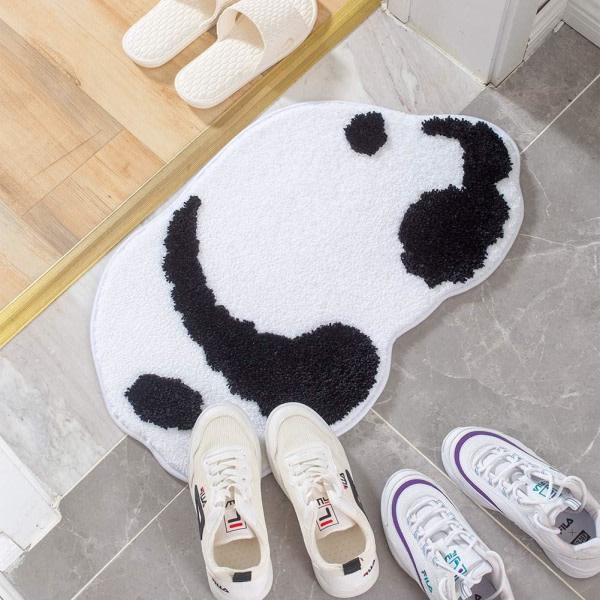 IC Sklisikker badematte Pandaformet Tuftet Plysj Supermyk, Koselig Vaskbar Badematte i Soverommet Tykke Matter for Barn (18\" x 27\", Panda)