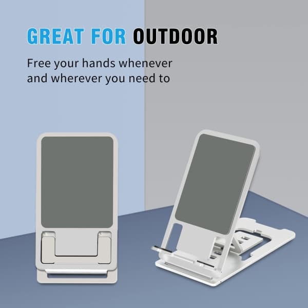 IC NOE Mobiltelefonholder Justerbar Aluminium Sølv