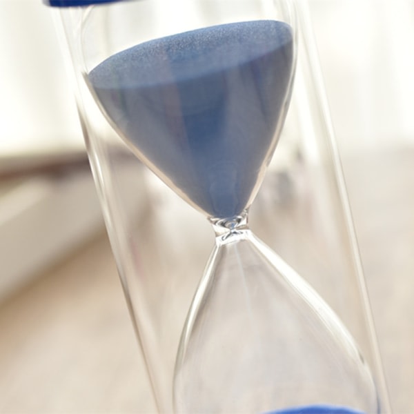 Sandur med køkkentimer og tid på 5 min 10 min 30 min (5 min Sølvblå)