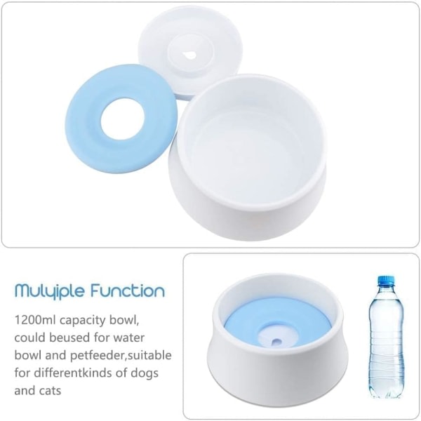 IC Vattenskål for husdjur, hundskål mot overflöd Flytkraftsvattensk